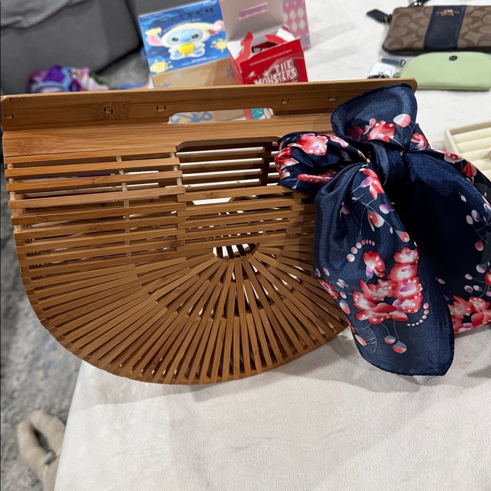 Basket Wooden  Bag Clutch